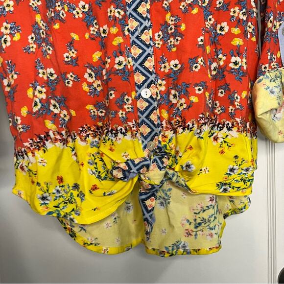 Anthropologie Fig & Flower patchwork floral blouse - Picture 12 of 16